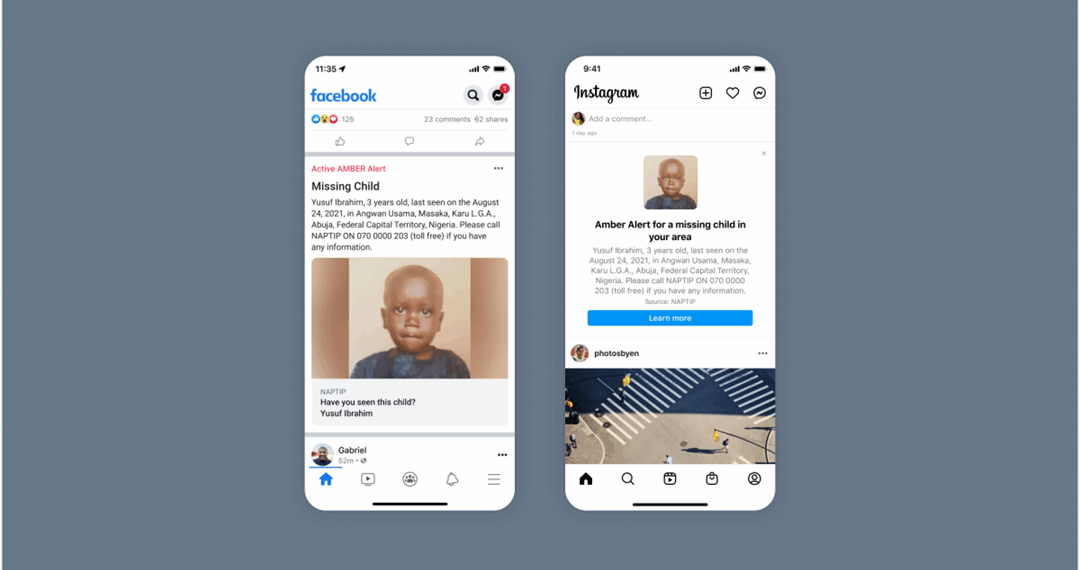 AMBER Alert by Meta and NAPTIP