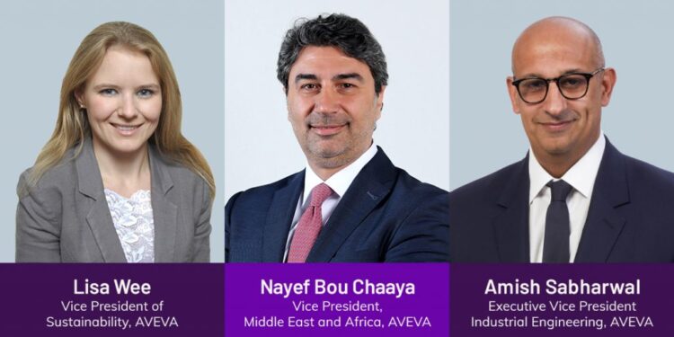 COP27 Speakers - Lisa Wee, Nayef Bou Chaaya and Amish Sabharwal of AVEVA