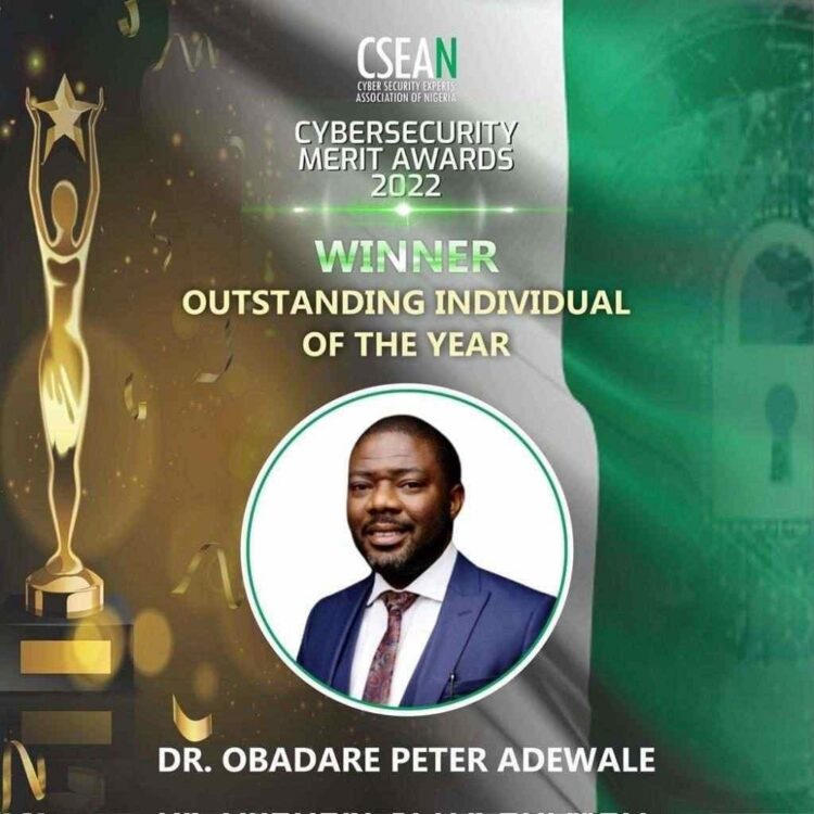 Dr Obadare Wins CSEAN’s first Cybersecurity Outstanding Individual Award 2022