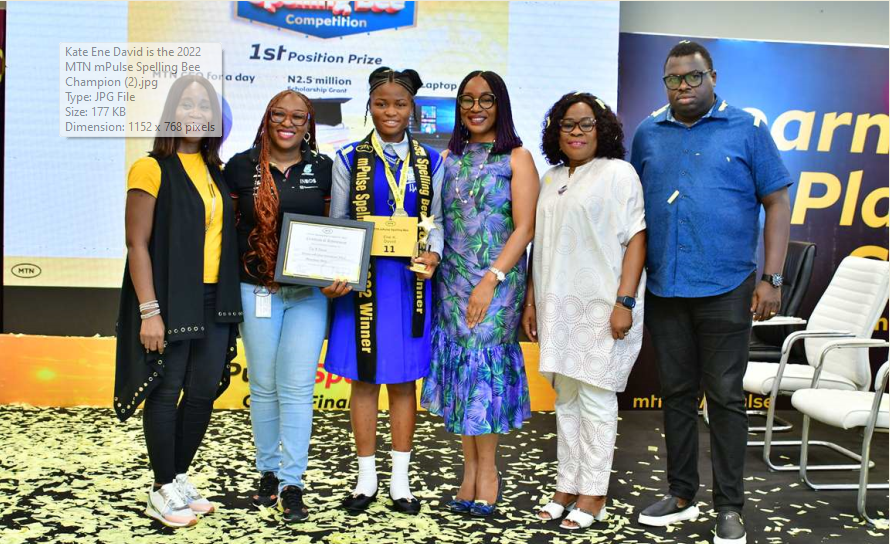 Kate David wins MTN mPulse Spelling Bee competition