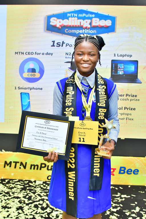 Kate Ene David, 2022 MTN mPulse Spelling Bee Champion