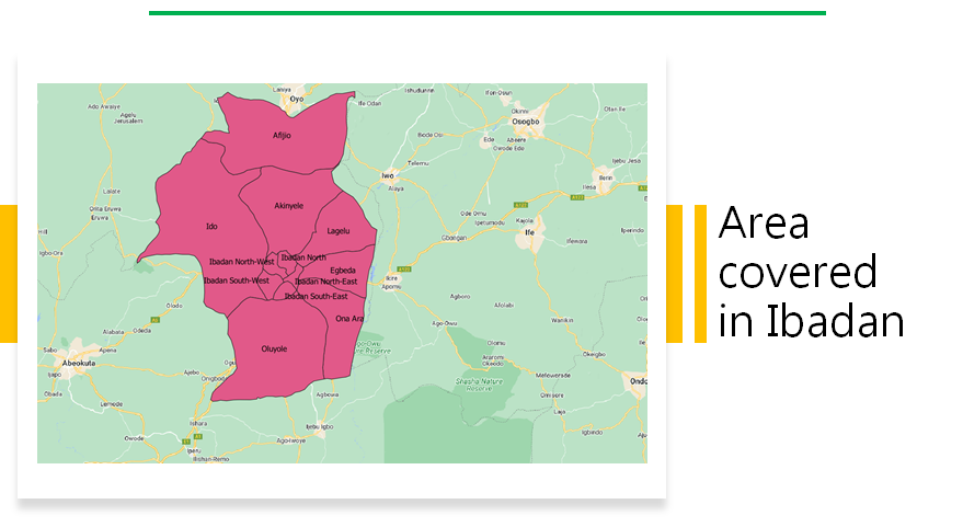 4G Spectrum usage 2022 - Area Covered in Ibadan