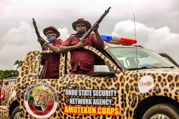 Ondo State Amotekun patrol vehicles