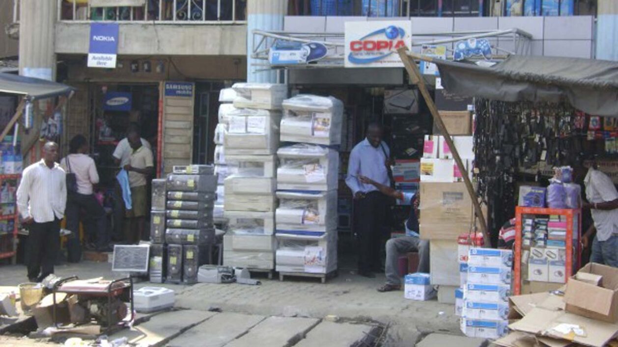 Computer Village Lagos where laptops are sold