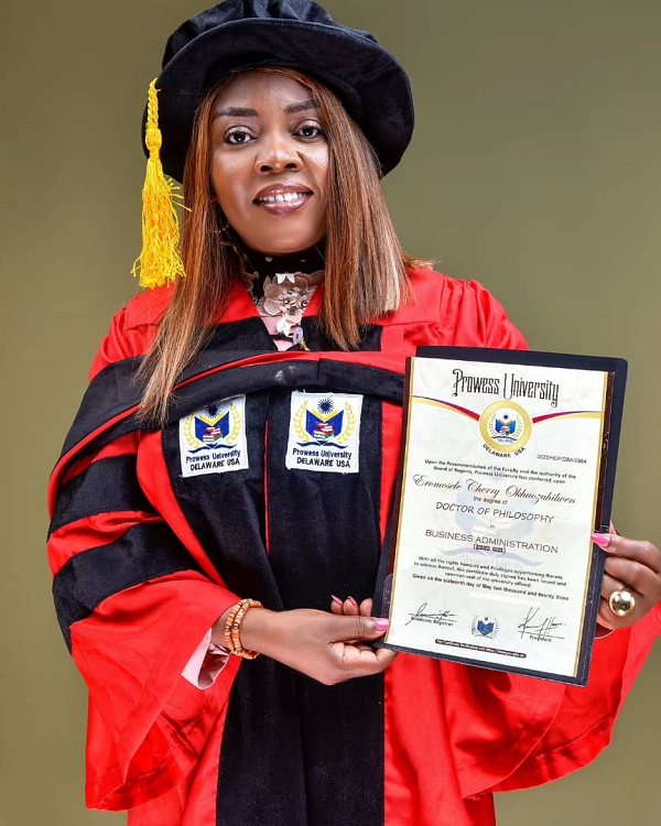 Cherry Eromosele bags honourary doctorate degree