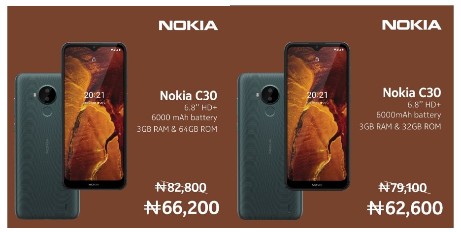 Nokia C30 Price in Nigeria