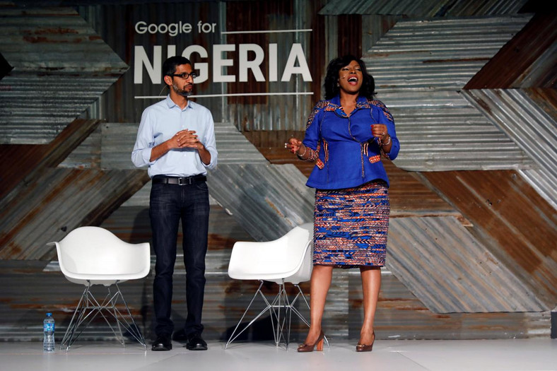 Sundar Pichai and Juliet Ehimuan