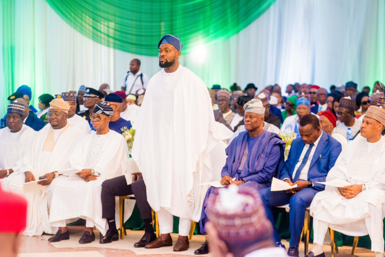 Bosun Tijani during swearing ceremony