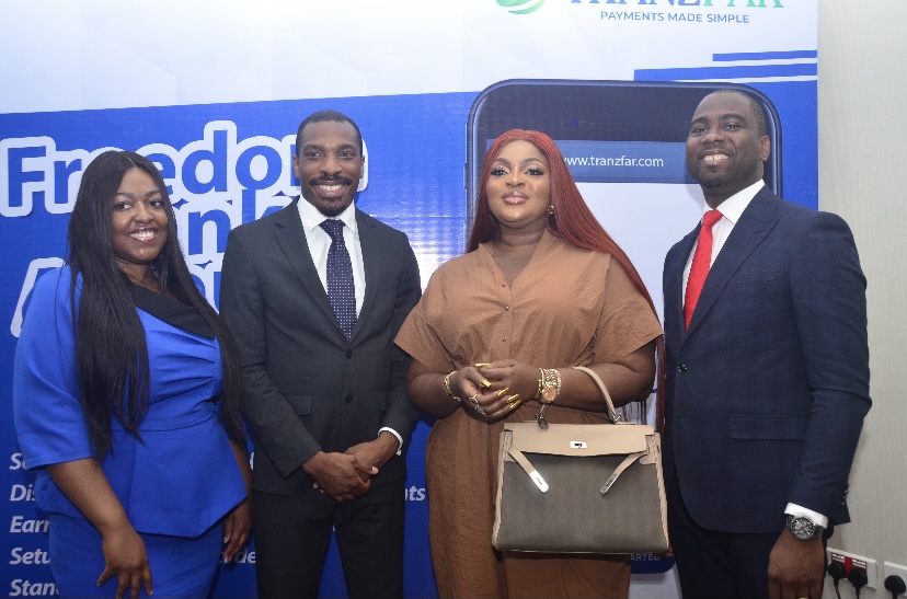 L-R: Member Board of Directors, Tranzfar, Sarah Essien; Co-Founder & CEO, Tranzfar, Ryan Romeo; Award Winning Nollywood Actress, Eniola Badmus, and Co-Founder & Chief Financial Officer, Dr. Olusiji Sanya