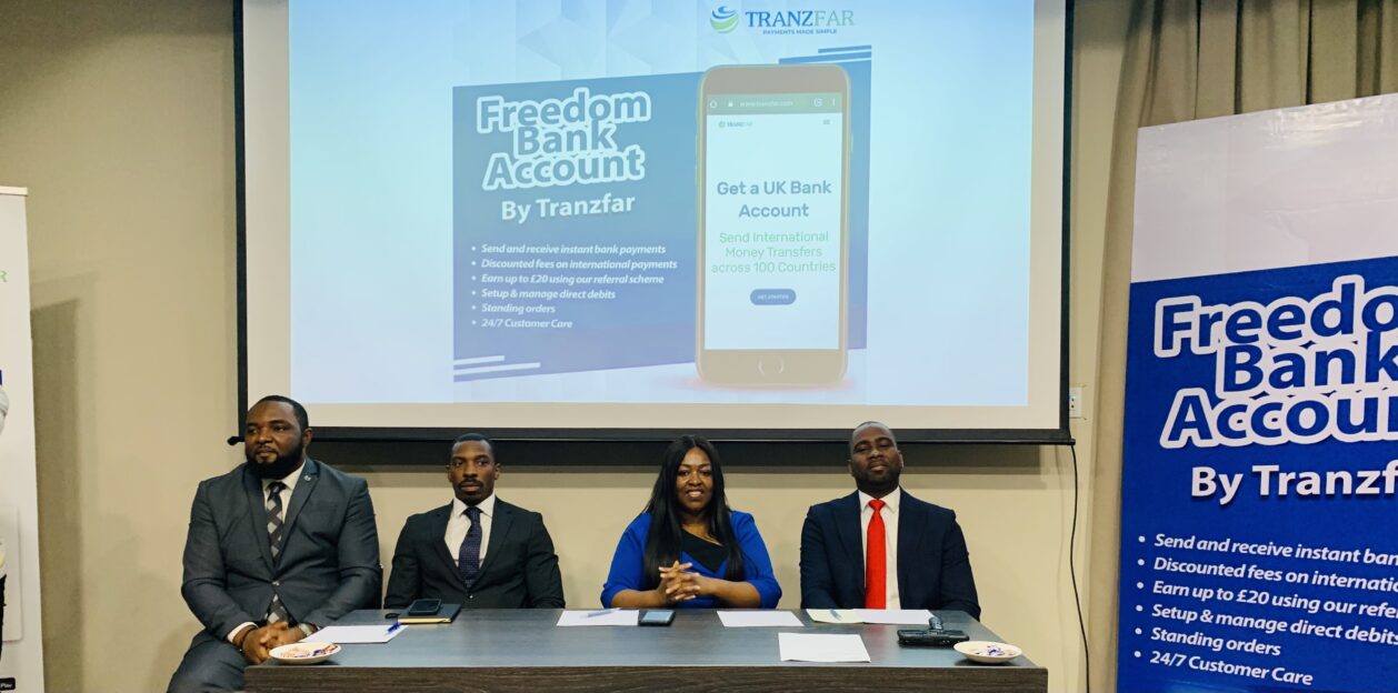 L-r: Okanu Ibeanu, Tranzfar CMO, Ryan Romeo, Co-Founder and CEO, Tranzfar, Sarah Essien, Director of the Board of Tranzfar and Dr. Olusiji Sanya, Co-founder and CFO, Tranzfar