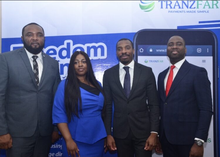 L-R: Products & Marketing Head, Tranzfar, Okanu Ibeanu; Member Board of Directors, Tranzfar, Sarah Essien; Chief Executive Officer and Co-Founder, Tranzfar, Ryan Romeo and Chief Financial Officer & Co-Founder, Dr. Olusiji Sanya, during Tranzfar press briefing on its Freedom Account milestone achievements held in Lagos.