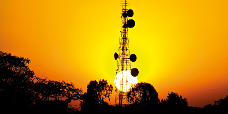 Sun sets behind African telecoms tower, tariff | Telcos BSS