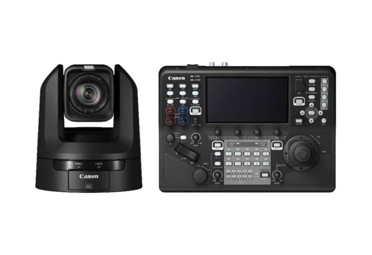 Canon CR-N100 4K PTZ camera and RC-IP1000 professional PTZ controller