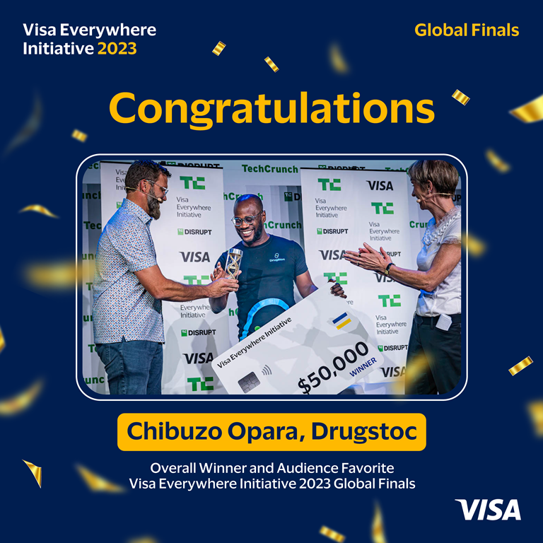 Drugstoc, Wins Global Visa Everywhere Initiative 2023