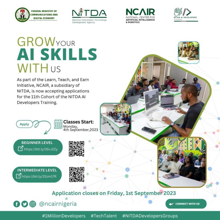 NITDA Opens Application for AI Developers Training