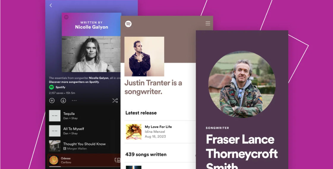 Spotify Introduces Songwriter Promo Cards to Make Music Creators More Visible