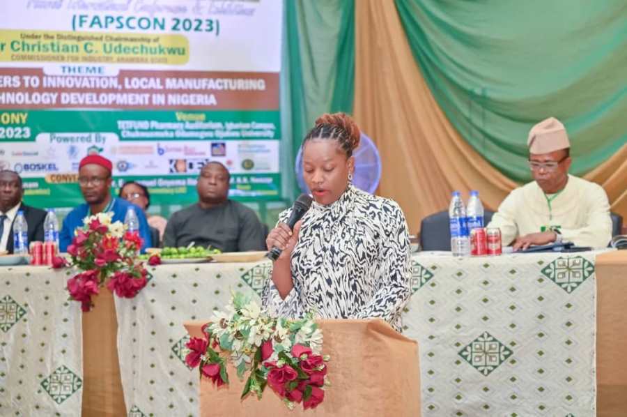 Ms Okoli speaking at FAPSCON 2023