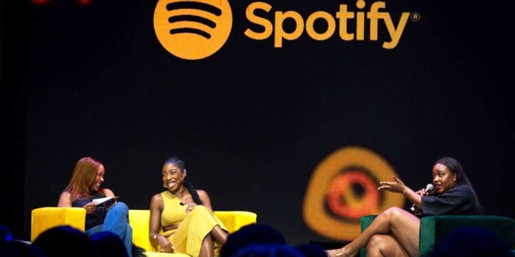 Celebrities, podcasters, influencers, music executives, media personalities and music fans at Spotify experiential events - #SpotifyPodcastsLagos and #SpotifyAfrobeats