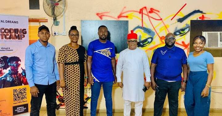 Lawrence Ezeh, Enugu Science and Technology Commissioner, flanked by ecosystem players