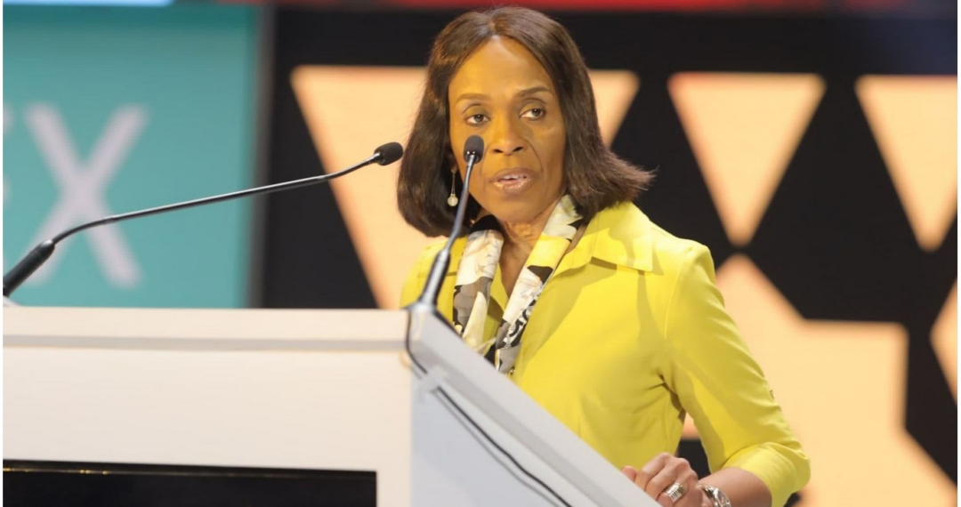 Mrs. Kanayo Awani, Executive Vice President, Intra-African Trade Bank, Afreximbank delivering her opening statement