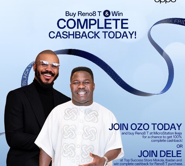 Celebrities; Ozo and Dele Omo woli visit OPPO Black Friday store