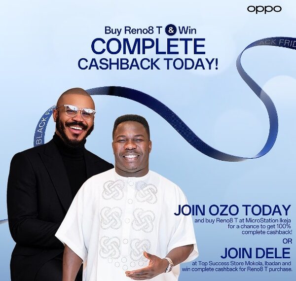 Celebrities; Ozo and Dele Omo woli visit OPPO Black Friday store