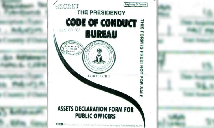 Assets declaration form