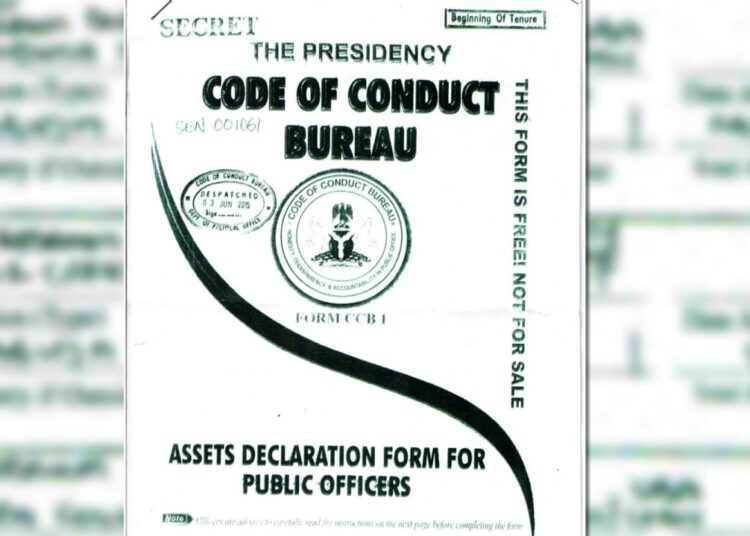 Assets declaration form