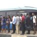Passengers at BRT terminal