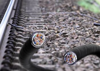 Cable theft via fibre optic cable vandalism