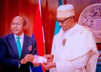 Emefiele and Buhari New Naira Notes