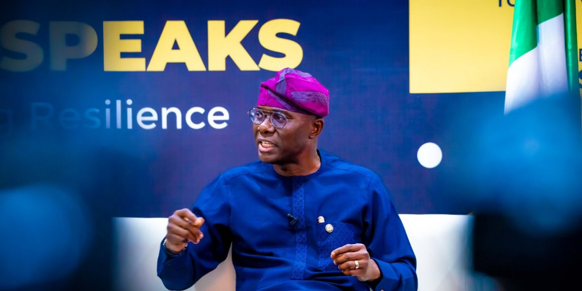 Governor Sanwo-Olu speaking during a media chat