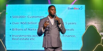Sydney Aigbogun, CEO at Cashbox at the 5th anniversary