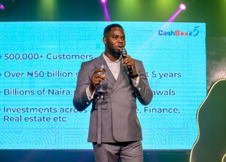 Sydney Aigbogun, CEO at Cashbox at the 5th anniversary