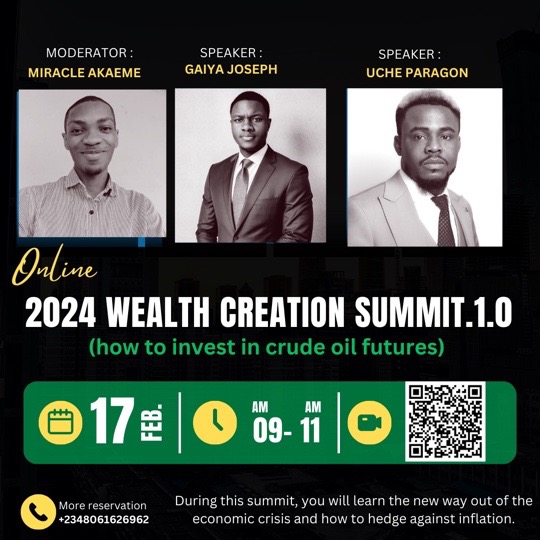 Webinar: Join Uche Paragon and Others as They Discuss Future of Oil and Derivatives investment