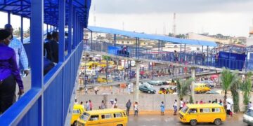 Pedestrian bridge at Berger Bus stop, Lagos