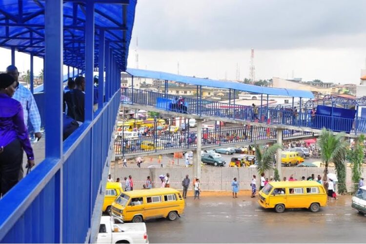 Pedestrian bridge at Berger Bus stop, Lagos