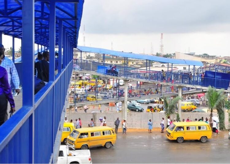 Pedestrian bridge at Berger Bus stop, Lagos