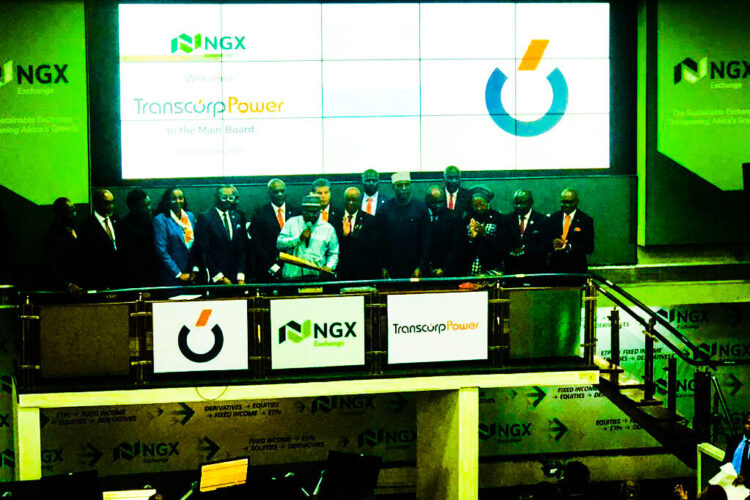 Transcorp Power lists on NGX