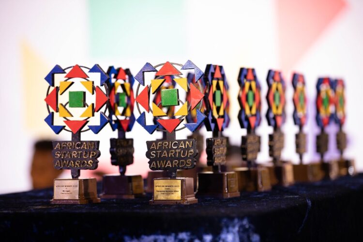 Global Startup Awards Africa trophies