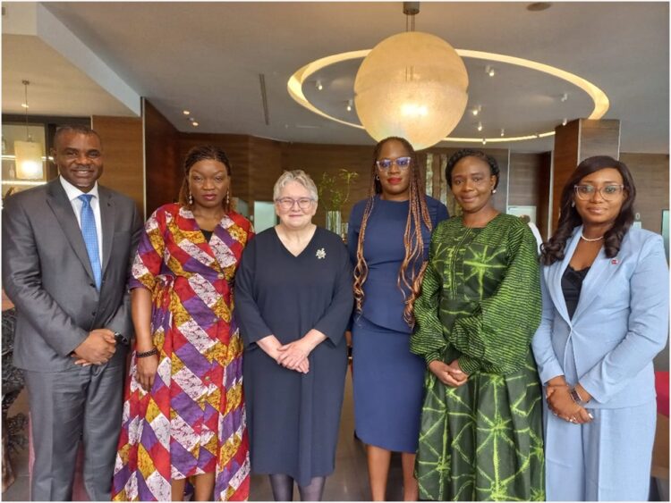 Country Head, ACCA Nigeria, Thomas Isibor (left); Chief Client Officer, AXA Mansard Insurance, and Chairperson, Nigerian Advisory Committee, ACCA, Rashidat Adebisi (FCCA); Chief Executive Officer ACCA, Helen Brand OBE; Managing Partner, Elm Park Advisors Limited and  Member Nigerian Advisory Committee of the ACCA, Seyi Willoughby (FCCA); Commissioner of Budget and Economic Planning, Anambra State, and Member Nigerian Advisory Committee of the ACCA, Chiamaka Nnake (FCCA), and Chief Executive Officer,  TVC Communications and ACCA Global Council Member, ACCA, Victoria Abiola Ajayi, during ACCA’s courtesy visit to the Lagos State Governor, Babajide Sanwo-Olu, in Lagos