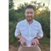 Calvin Terblanche, founder of Horizen, displays the eco-friendly Apple AirTag Cases