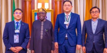 President Tinubu and Samsung Executives