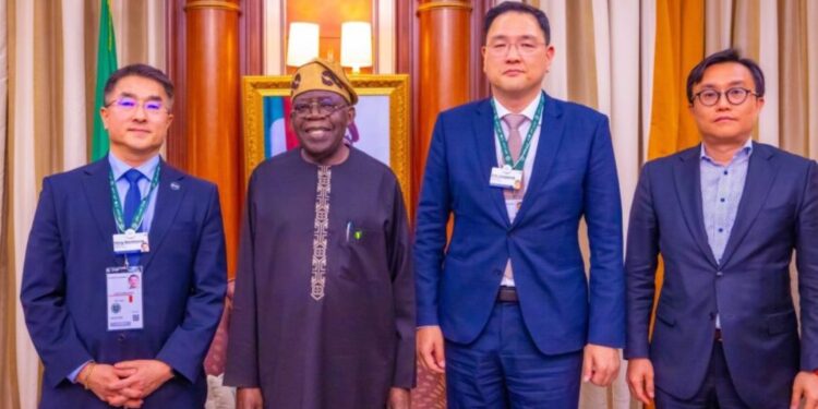 President Tinubu and Samsung Executives