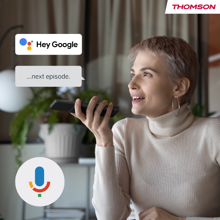 Thomson Android TV UHD White Google Assistant