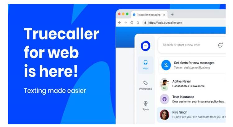 Truecaller for web version