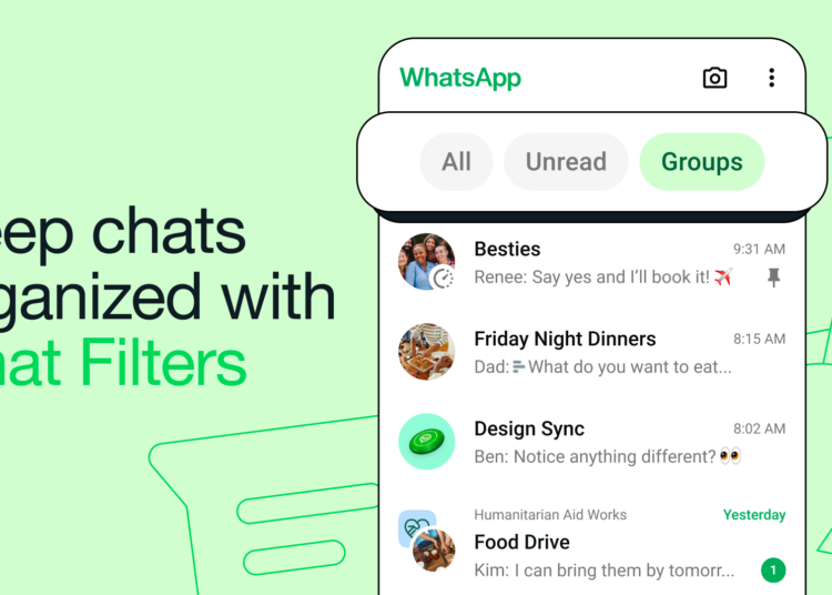 WhatsApp Introduces Chat Filters for Easier Navigation