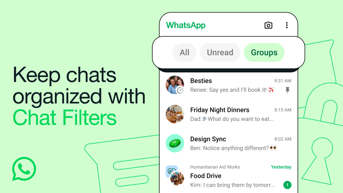 WhatsApp Introduces Chat Filters for Easier Navigation