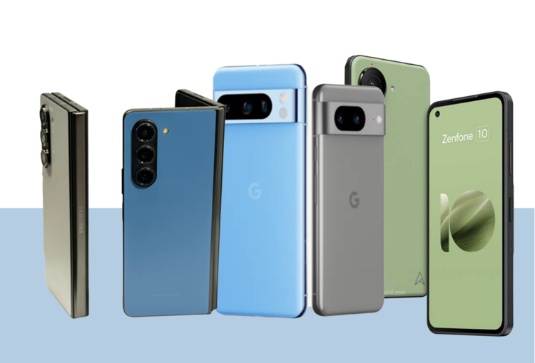 Google Pixel 8 Pro, Samsung Galaxy Z Fold 5, Asus Zenfone 10