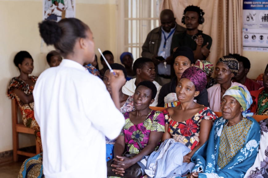 Local personnel provide training to eligible women on the proper techniques for self-sampling.